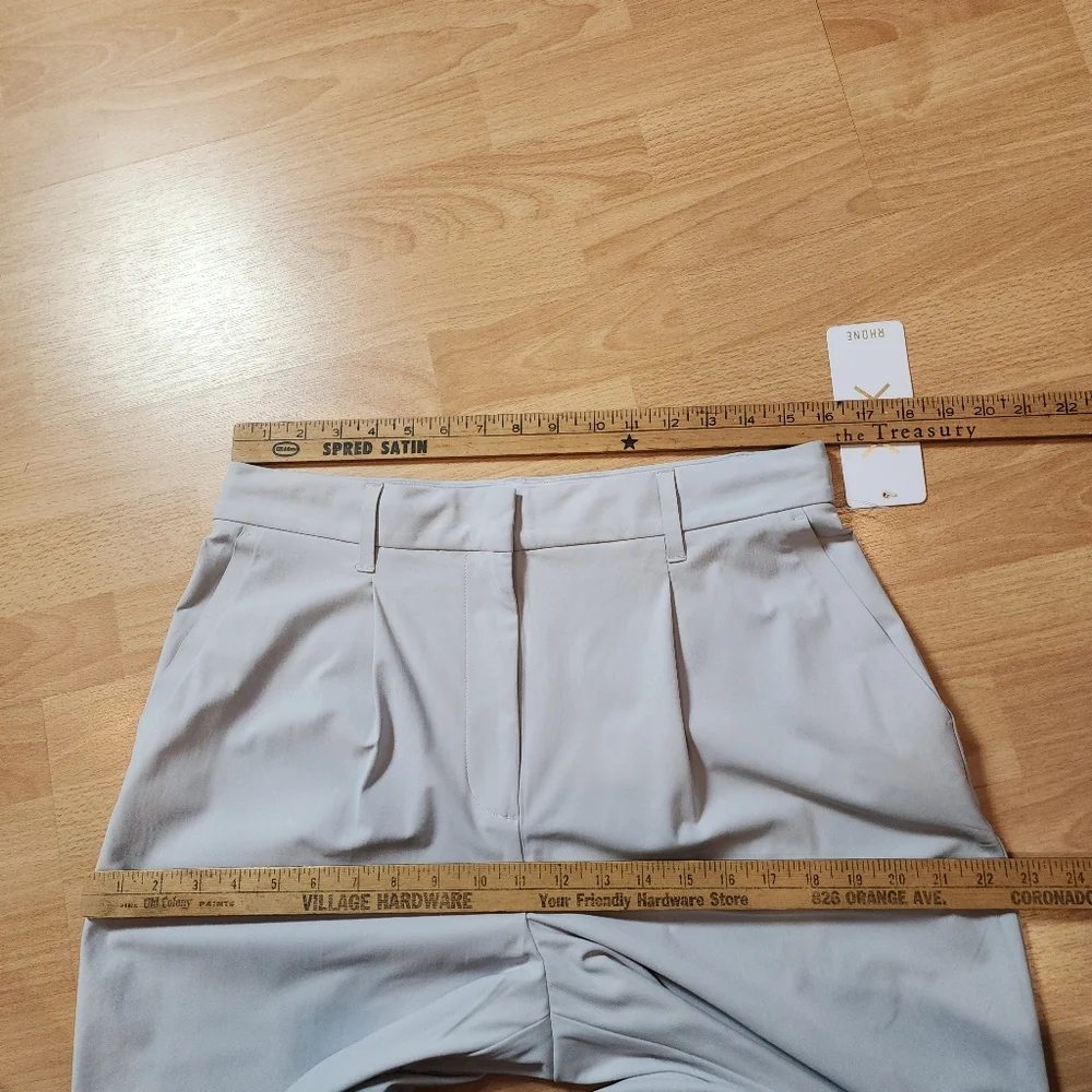 NWT Rhone Commuter Pleated Grey Trouser Pants Flex Knit Women's‎ Size 12